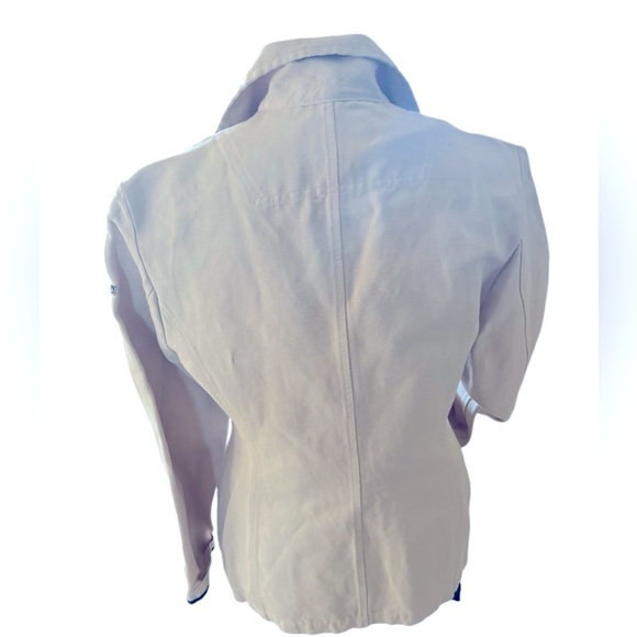 Faconnable women’s pea coat style jacket / blazer in heavy cotton in size medium - Picture 2 of 10